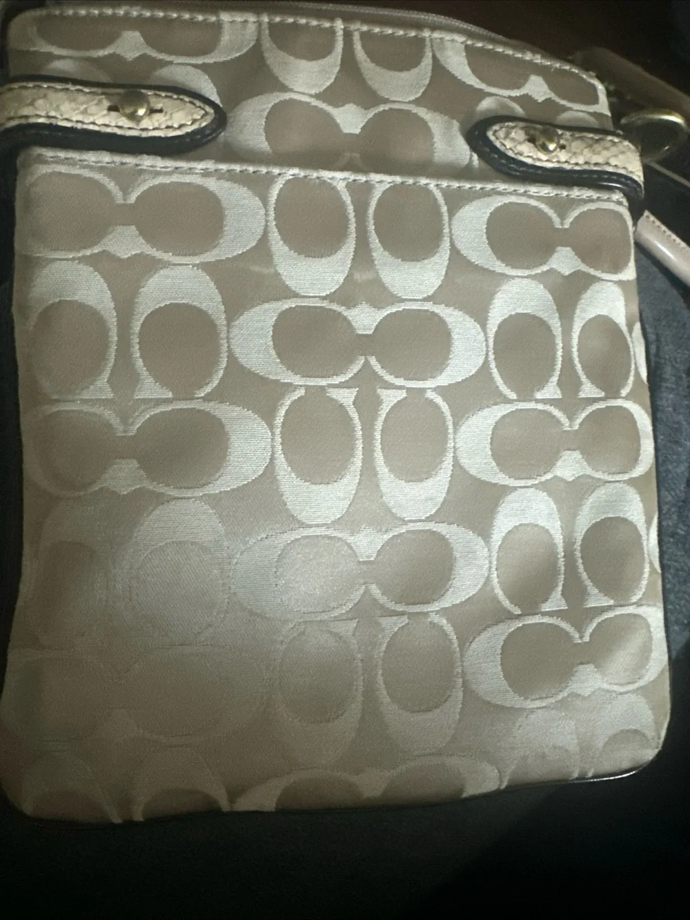 Coach crossbody beige